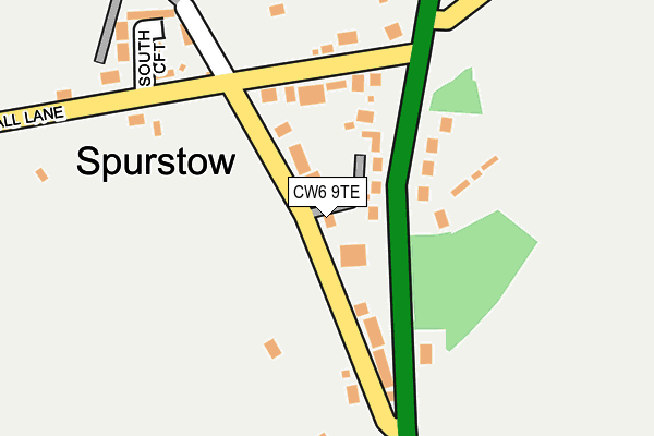 CW6 9TE map - OS OpenMap – Local (Ordnance Survey)