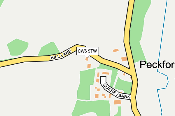 CW6 9TW map - OS OpenMap – Local (Ordnance Survey)