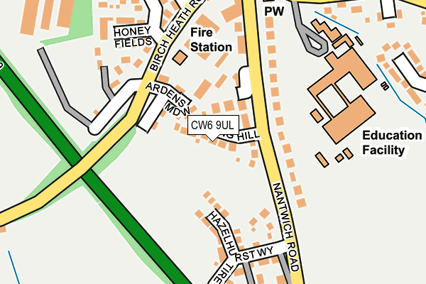 CW6 9UL map - OS OpenMap – Local (Ordnance Survey)