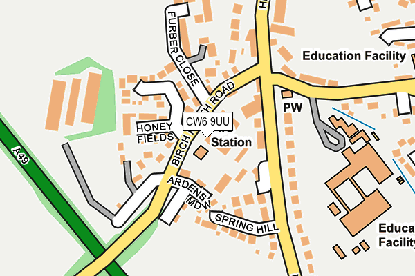 CW6 9UU map - OS OpenMap – Local (Ordnance Survey)