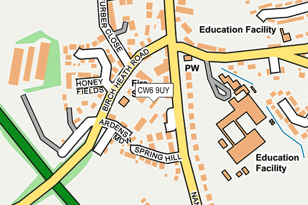 CW6 9UY map - OS OpenMap – Local (Ordnance Survey)