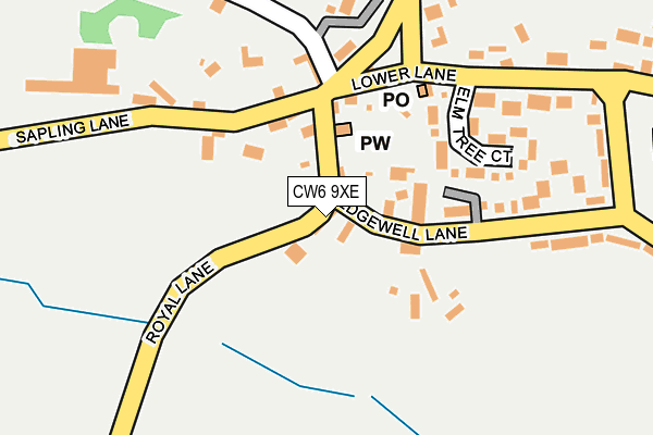 CW6 9XE map - OS OpenMap – Local (Ordnance Survey)