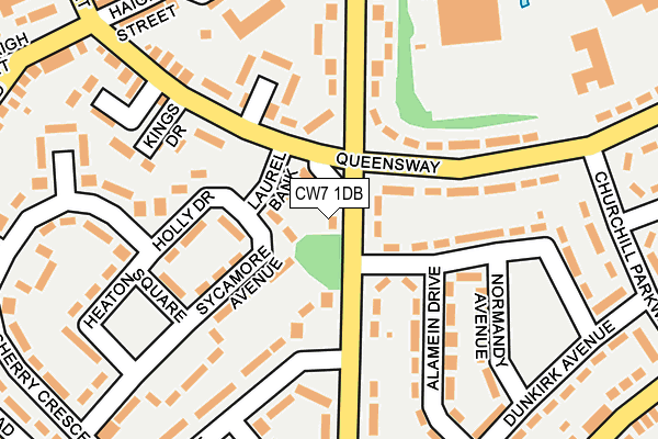 CW7 1DB map - OS OpenMap – Local (Ordnance Survey)
