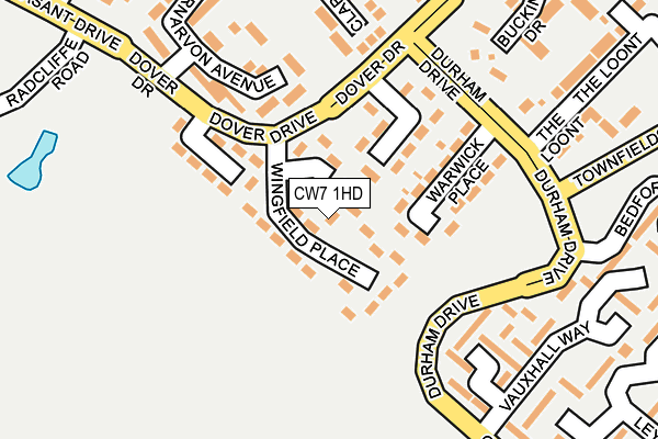 CW7 1HD map - OS OpenMap – Local (Ordnance Survey)