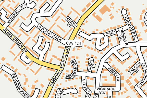 CW7 1LH map - OS OpenMap – Local (Ordnance Survey)