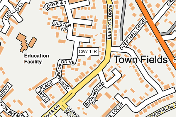 CW7 1LR map - OS OpenMap – Local (Ordnance Survey)