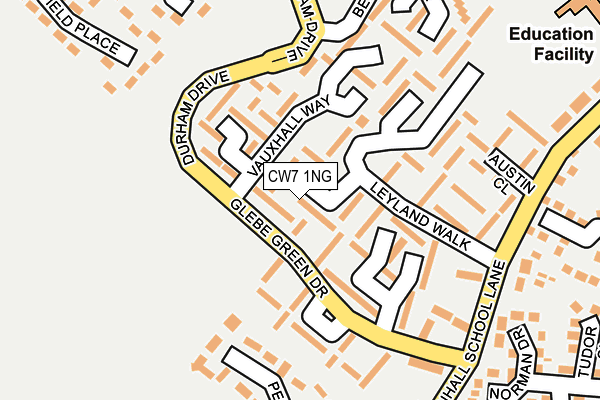 CW7 1NG map - OS OpenMap – Local (Ordnance Survey)