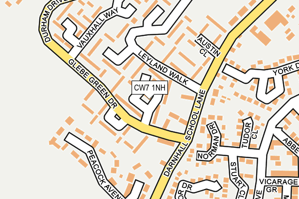 CW7 1NH map - OS OpenMap – Local (Ordnance Survey)