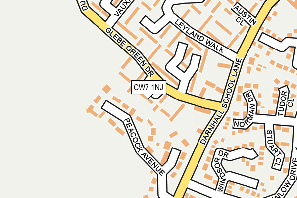 CW7 1NJ map - OS OpenMap – Local (Ordnance Survey)
