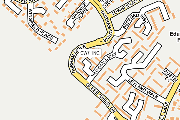 CW7 1NQ map - OS OpenMap – Local (Ordnance Survey)