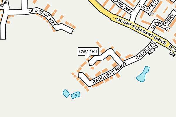 CW7 1RJ map - OS OpenMap – Local (Ordnance Survey)