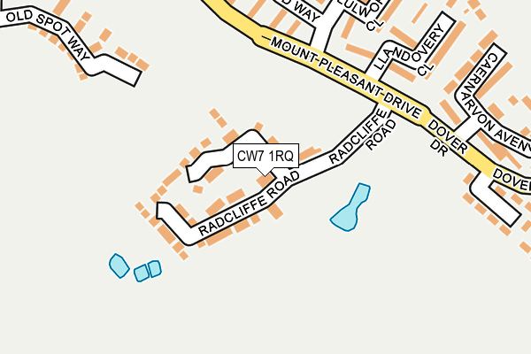 CW7 1RQ map - OS OpenMap – Local (Ordnance Survey)