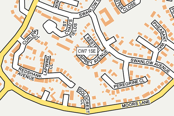 CW7 1SE map - OS OpenMap – Local (Ordnance Survey)