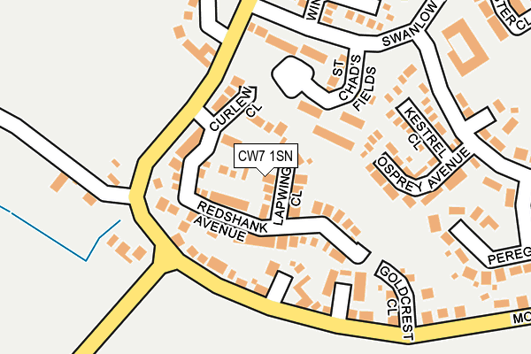 CW7 1SN map - OS OpenMap – Local (Ordnance Survey)