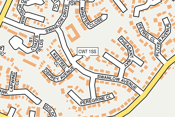 CW7 1SS map - OS OpenMap – Local (Ordnance Survey)