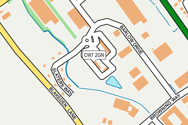 CW7 2GN map - OS OpenMap – Local (Ordnance Survey)