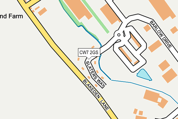 CW7 2GS map - OS OpenMap – Local (Ordnance Survey)