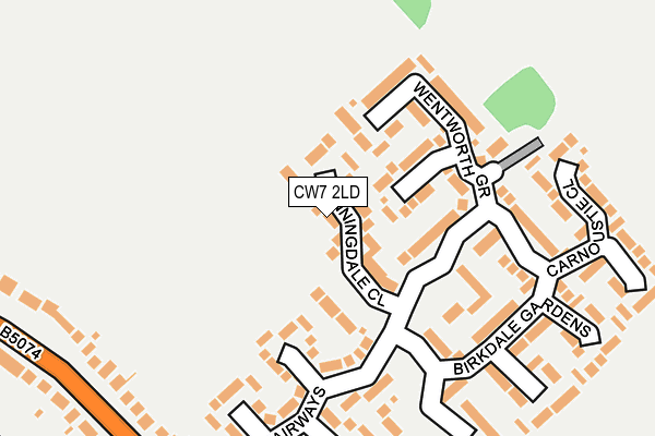 CW7 2LD map - OS OpenMap – Local (Ordnance Survey)