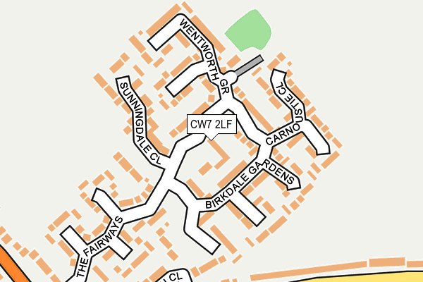 CW7 2LF map - OS OpenMap – Local (Ordnance Survey)