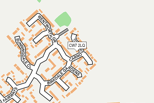 CW7 2LQ map - OS OpenMap – Local (Ordnance Survey)