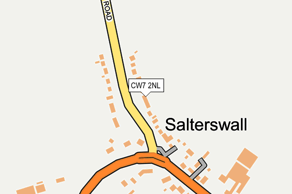 CW7 2NL map - OS OpenMap – Local (Ordnance Survey)