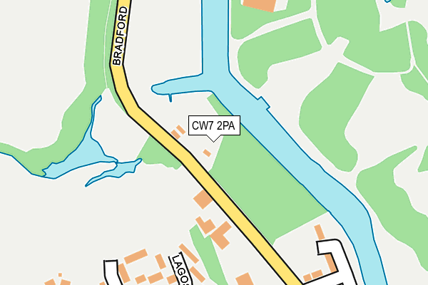 CW7 2PA map - OS OpenMap – Local (Ordnance Survey)