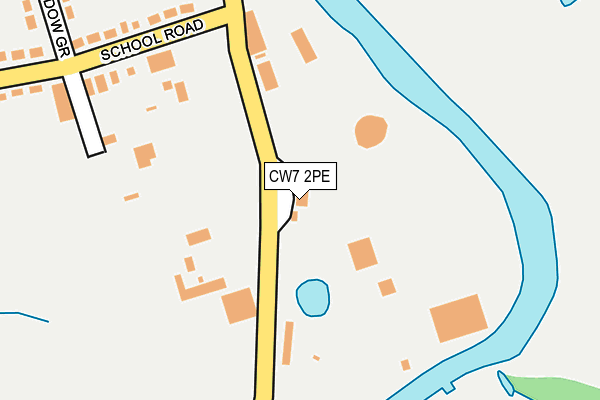 CW7 2PE map - OS OpenMap – Local (Ordnance Survey)
