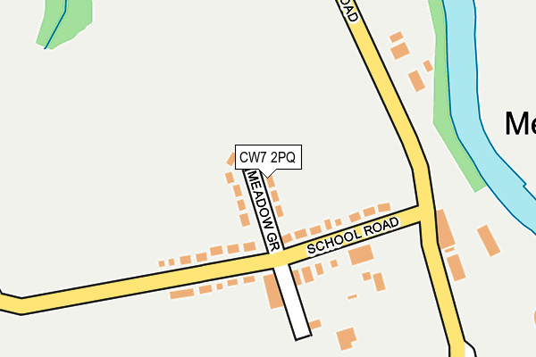 CW7 2PQ map - OS OpenMap – Local (Ordnance Survey)