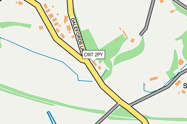 CW7 2PY map - OS OpenMap – Local (Ordnance Survey)