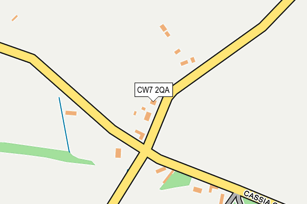 CW7 2QA map - OS OpenMap – Local (Ordnance Survey)