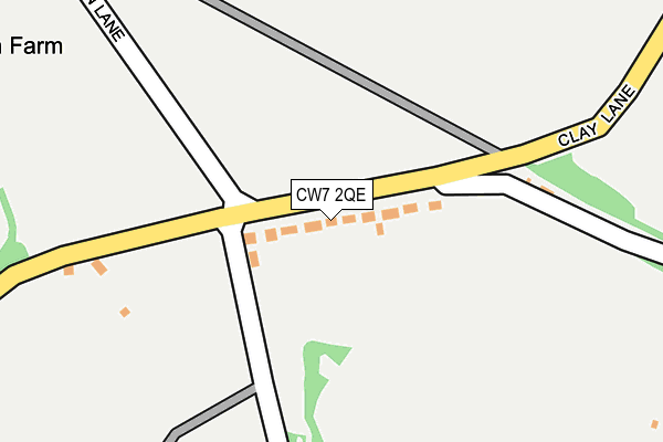 CW7 2QE map - OS OpenMap – Local (Ordnance Survey)