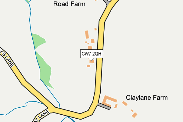CW7 2QH map - OS OpenMap – Local (Ordnance Survey)