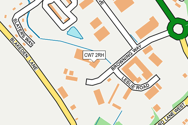 CW7 2RH map - OS OpenMap – Local (Ordnance Survey)