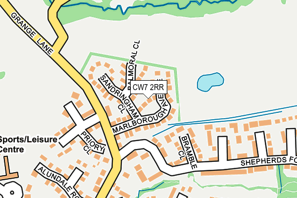 CW7 2RR map - OS OpenMap – Local (Ordnance Survey)