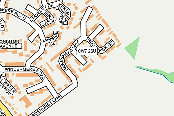 CW7 2SU map - OS OpenMap – Local (Ordnance Survey)