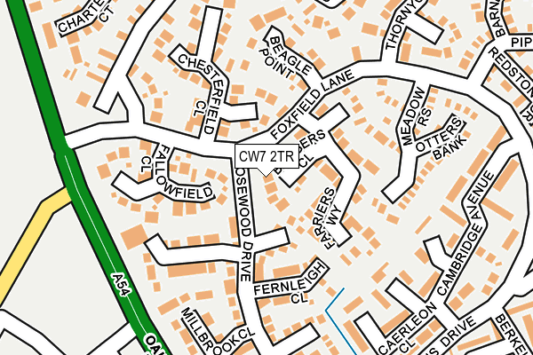 CW7 2TR map - OS OpenMap – Local (Ordnance Survey)