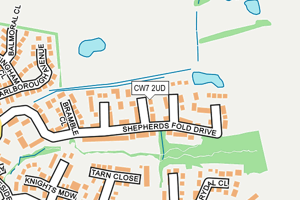 CW7 2UD map - OS OpenMap – Local (Ordnance Survey)