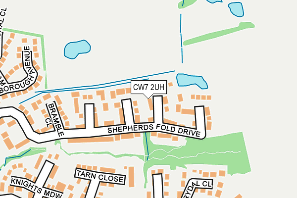 CW7 2UH map - OS OpenMap – Local (Ordnance Survey)
