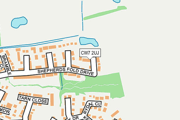 CW7 2UJ map - OS OpenMap – Local (Ordnance Survey)