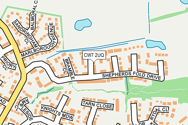 CW7 2UQ map - OS OpenMap – Local (Ordnance Survey)