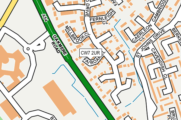 CW7 2UR map - OS OpenMap – Local (Ordnance Survey)