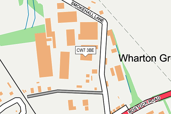 CW7 3BE map - OS OpenMap – Local (Ordnance Survey)