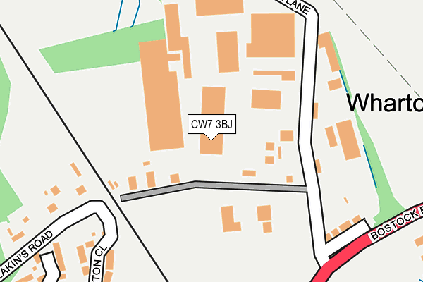 CW7 3BJ map - OS OpenMap – Local (Ordnance Survey)