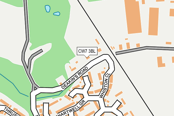 CW7 3BL map - OS OpenMap – Local (Ordnance Survey)