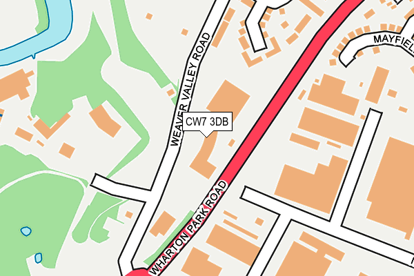 CW7 3DB map - OS OpenMap – Local (Ordnance Survey)