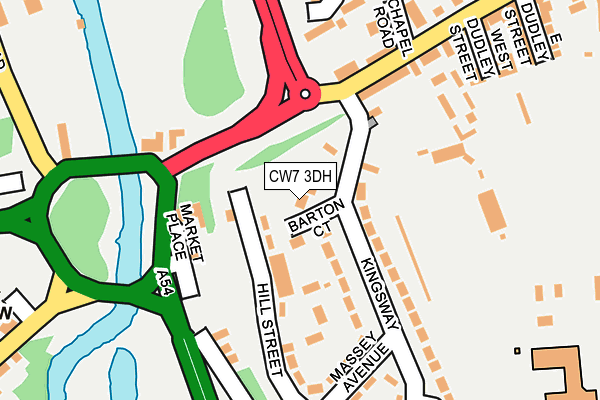 CW7 3DH map - OS OpenMap – Local (Ordnance Survey)
