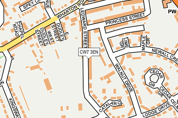 CW7 3EN map - OS OpenMap – Local (Ordnance Survey)