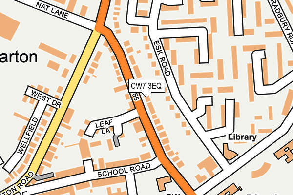 CW7 3EQ map - OS OpenMap – Local (Ordnance Survey)