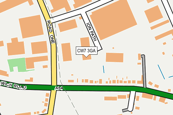 CW7 3GA map - OS OpenMap – Local (Ordnance Survey)