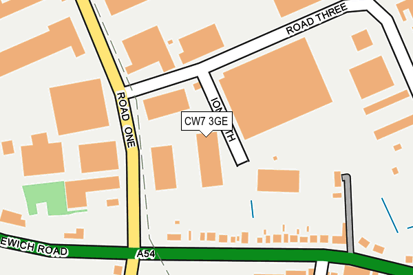 CW7 3GE map - OS OpenMap – Local (Ordnance Survey)